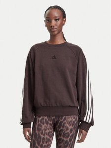 adidas Bluza Adidas Kit 3-Stripes KW7702 Brązowy Loose Fit