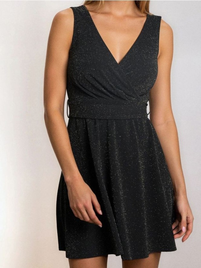 Sukienka z połyskiem - czarny