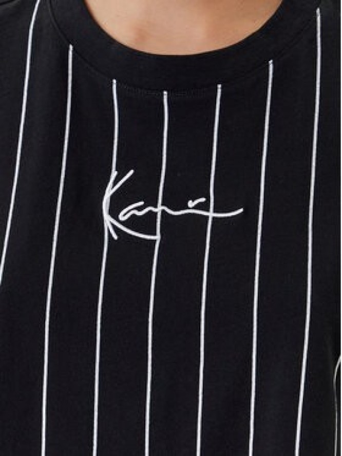 Karl Kani T-Shirt Small Signature Essential Pinstripe 6137880 Czarny Relaxed Fit
