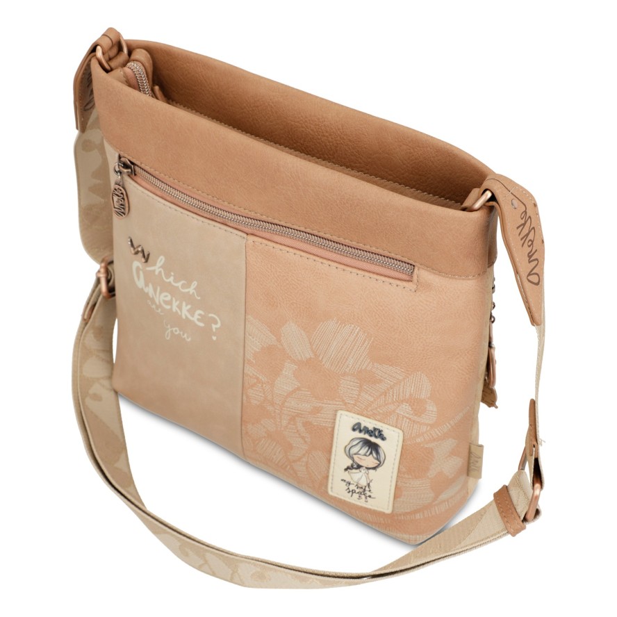 Beżowa Elegancka Damska Torebka Anekke