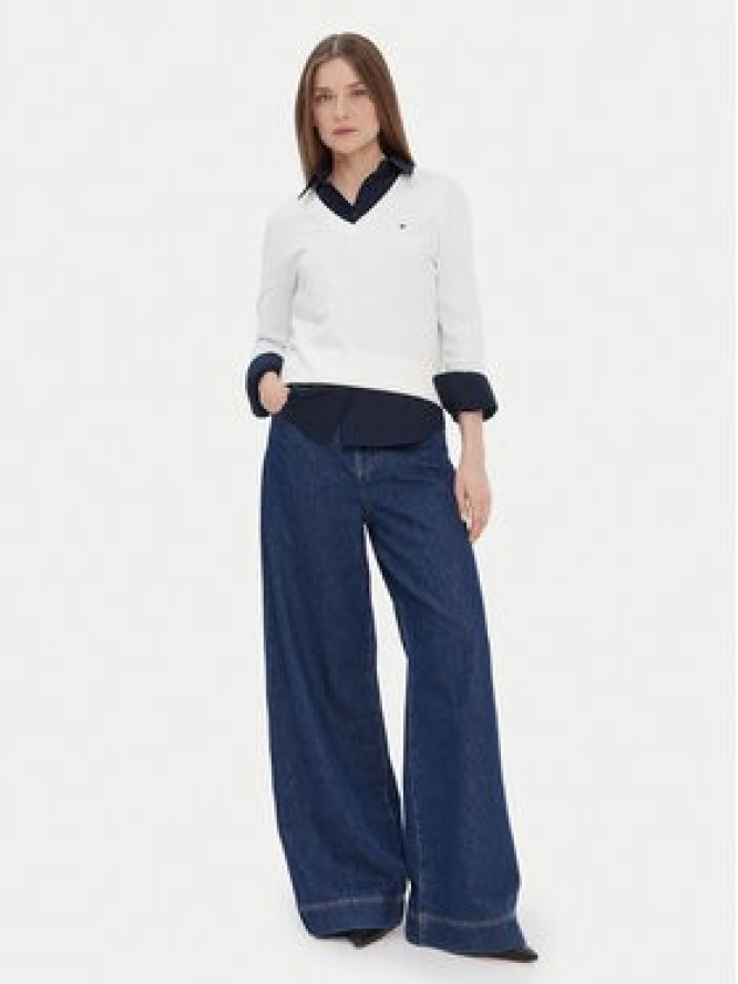 Tommy Hilfiger Sweter WW0WW42049 Biały Regular Fit