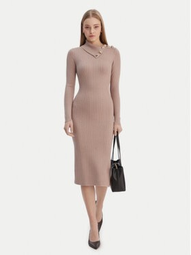 Guess Sukienka dzianinowa W6RK01 Z2YJ2 Beżowy Regular Fit