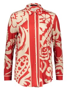 Oui Bluzka w kolorze czerwono-kremowym rozmiar: 34