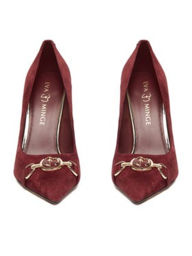 Eva Minge Szpilki EO-LILA-1677-13-3S Bordowy