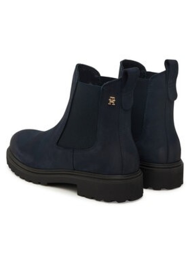 Tommy Hilfiger Sztyblety Nubuck Cleated FW0FW09041 Granatowy
