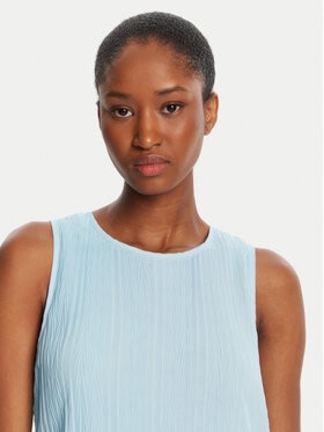 Desigual Sukienka codzienna Plisado Paisaje 25WWVW07 Błękitny Regular Fit