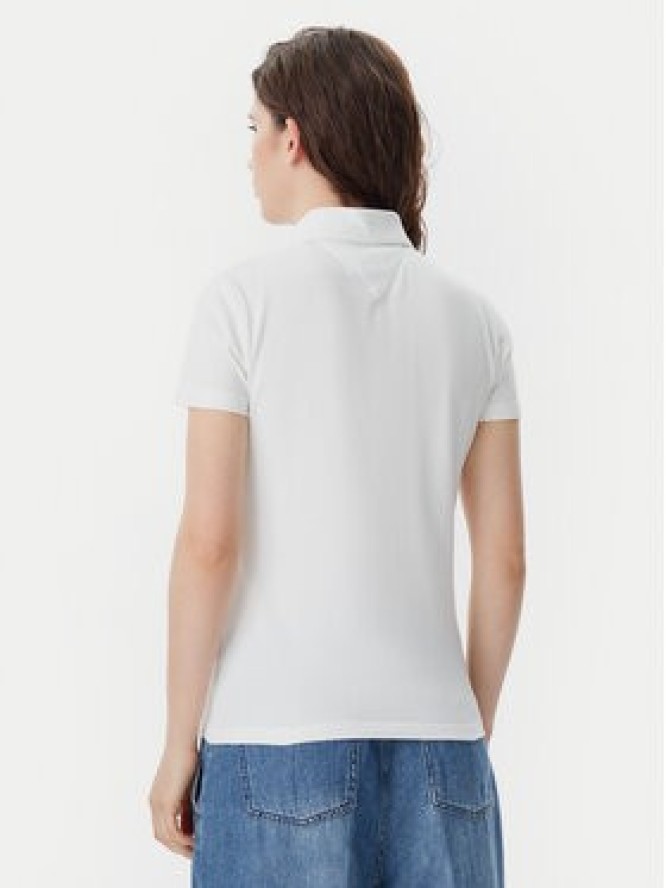 Tommy Jeans Polo Essential DW0DW20160 Biały Slim Fit