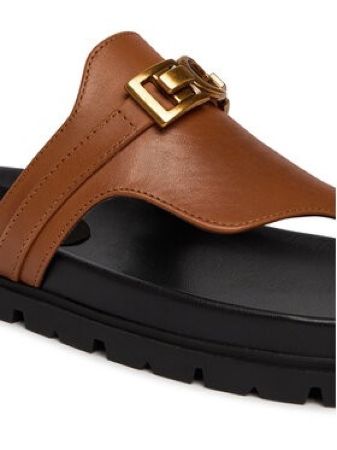 Guess Japonki FLJFRR LEA03 Brązowy jasny