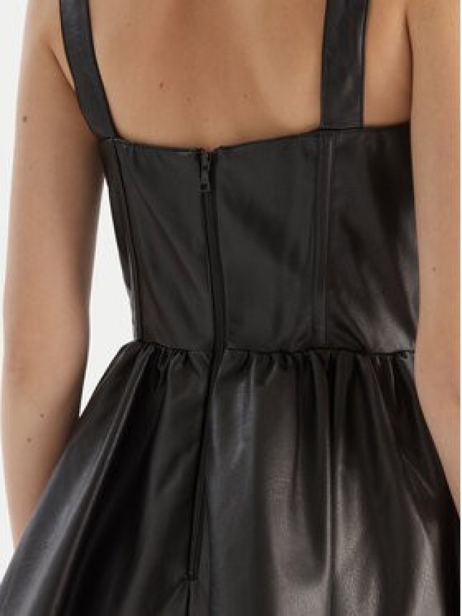 Bardot Sukienka z imitacji skóry Savoy 60114DB Czarny Regular Fit