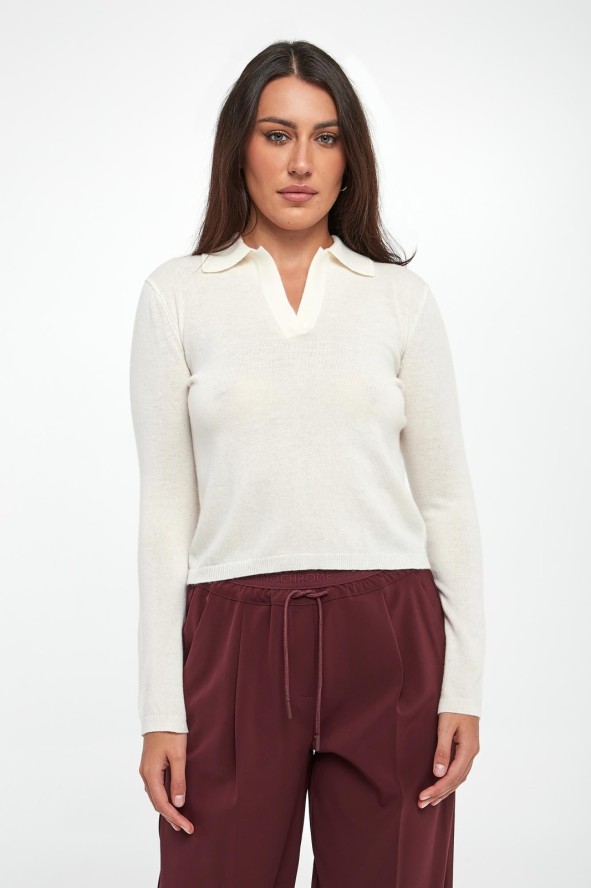 Sweter damski dziewicza wełna z kaszmirem Moxa