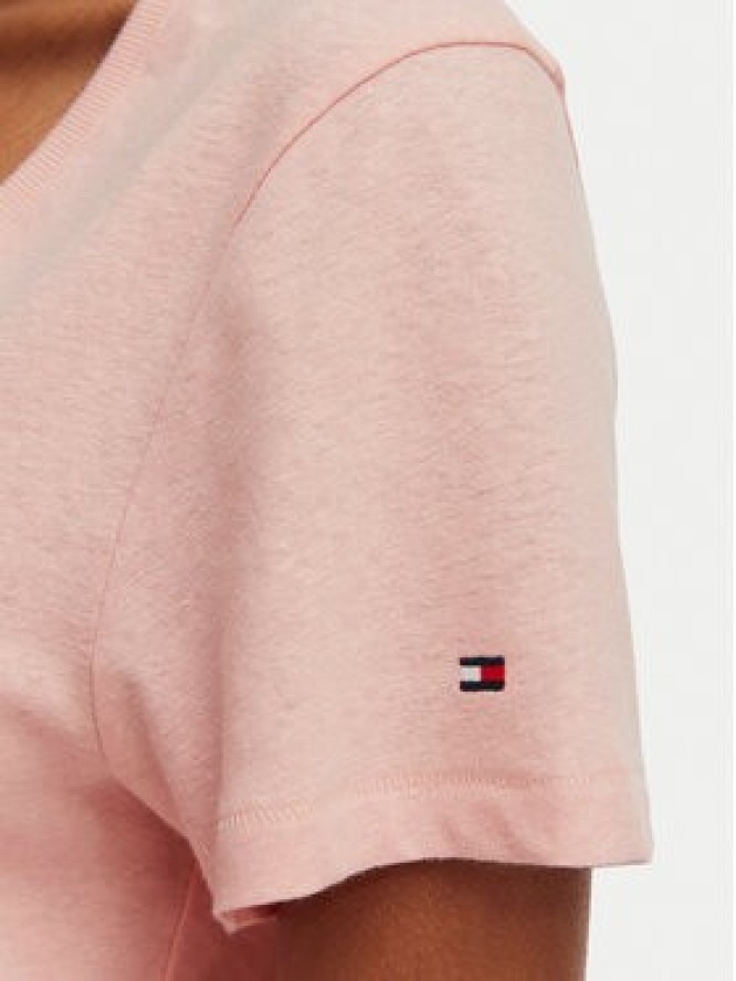 Tommy Hilfiger T-Shirt WW0WW48704 Różowy jasny Regular Fit