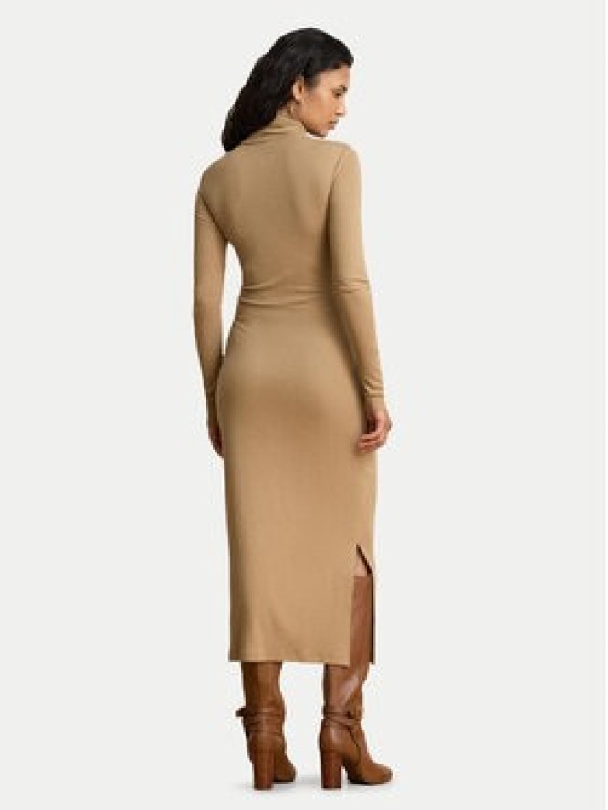 LAUREN RALPH LAUREN Sukienka dzianinowa 200980028500 Beżowy ciemny Slim Fit