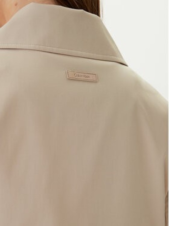 Calvin Klein Trencz LV044B541G Beżowy Regular Fit