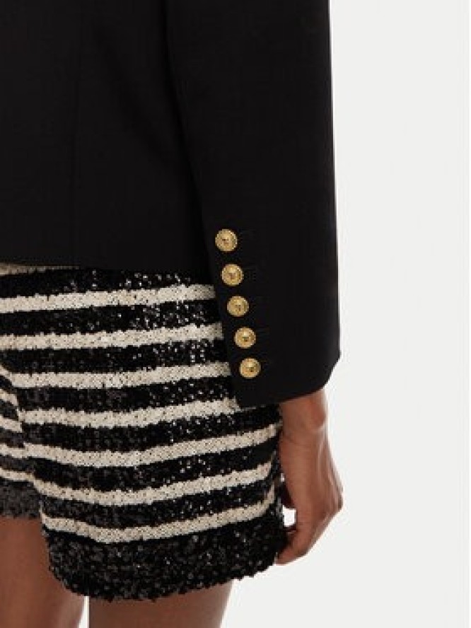 Balmain Marynarka DF1SI530ME54 Czarny Regular Fit