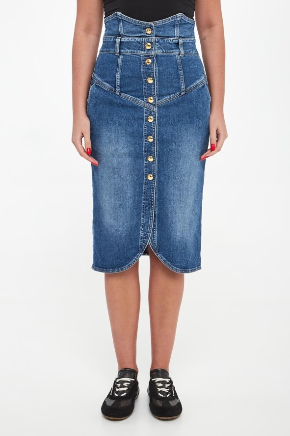Spódnica jeansowa midi ELISABETTA FRANCHI