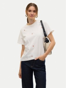 Vero Moda T-Shirt Solvei 10325318 Biały Regular Fit