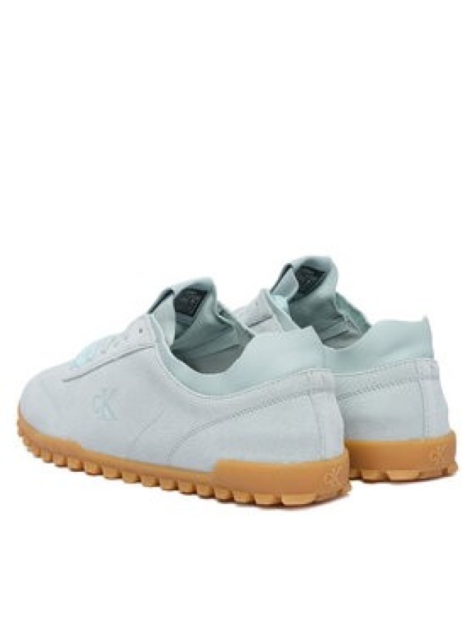 Calvin Klein Sneakersy Low Profile Run Mg Sue Db Laces HW0HW03150 Niebieski jasny