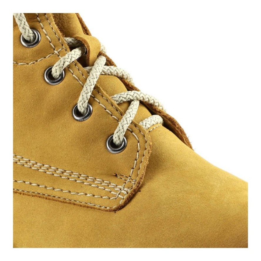 Żółte Botki Pollonus Damskie Stylowe Obuwie