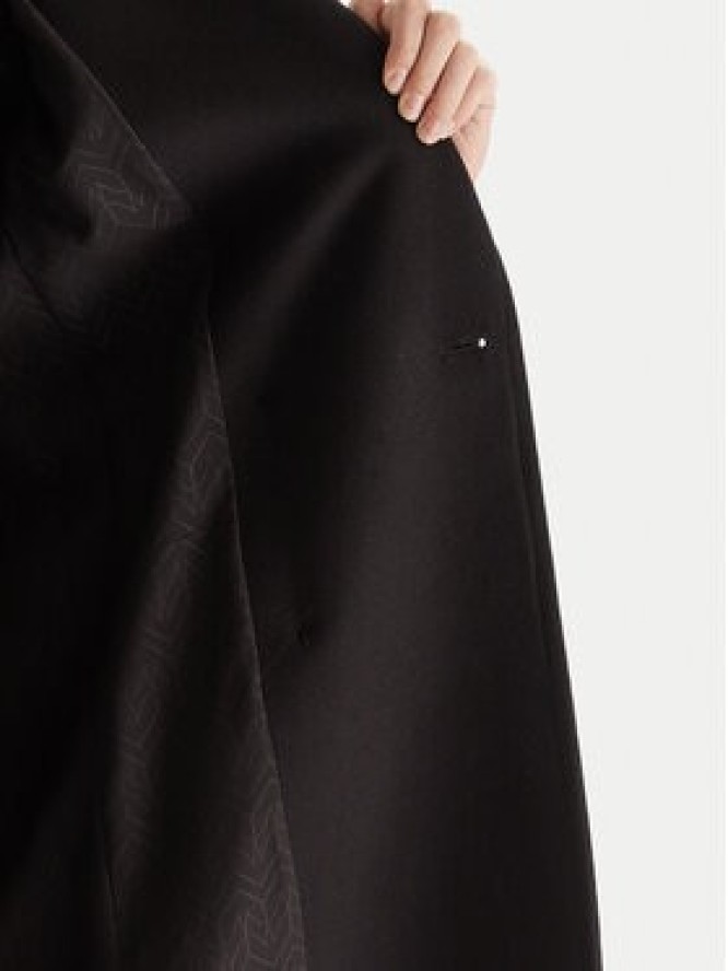 Patrizia Pepe Płaszcz wełniany 2O0195 A171 Czarny Regular Fit