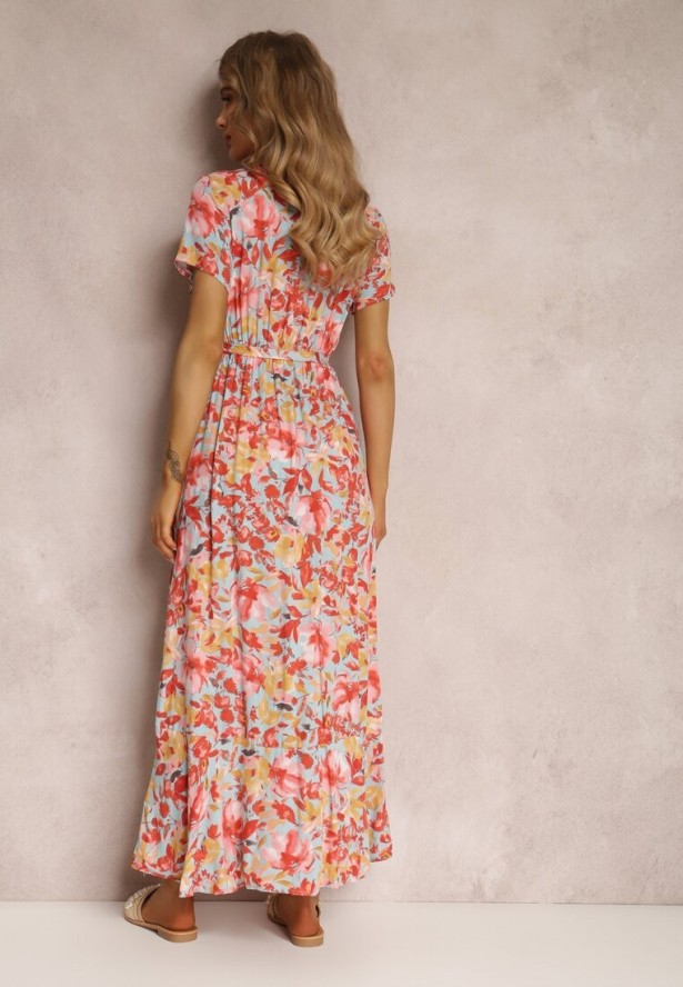 Czerwono-Niebieska Sukienka Nolwyn