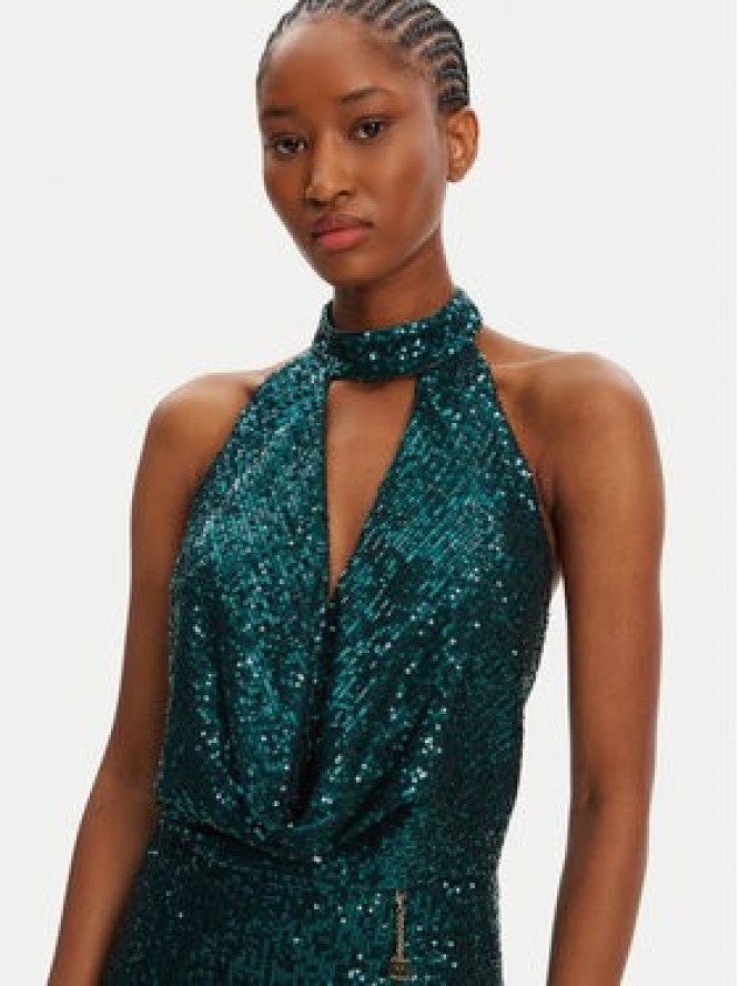 Fracomina Sukienka wieczorowa FQ25WD3012W706N6 Zielony Regular Fit