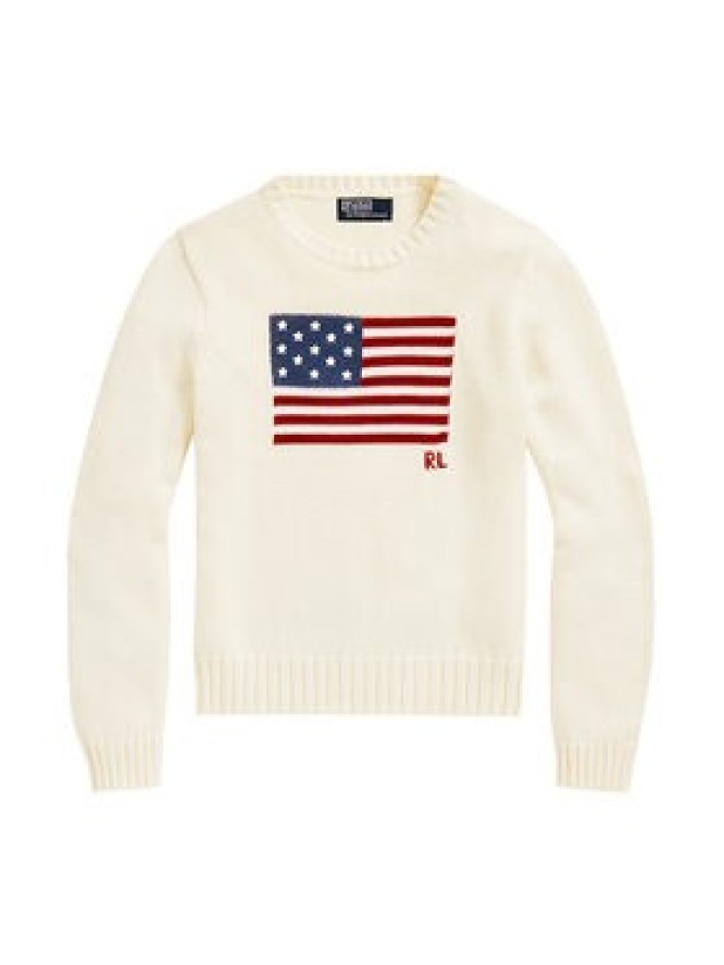 Polo Ralph Lauren Sweter 211896939002 Beżowy Straight Fit