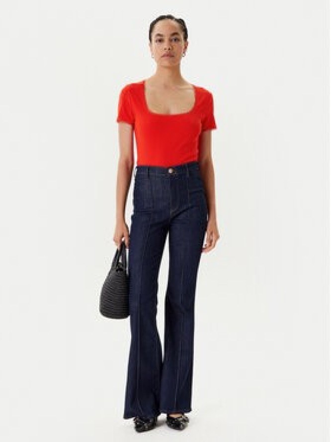 Morgan T-Shirt 232-DLUBI Pomarańczowy Slim Fit