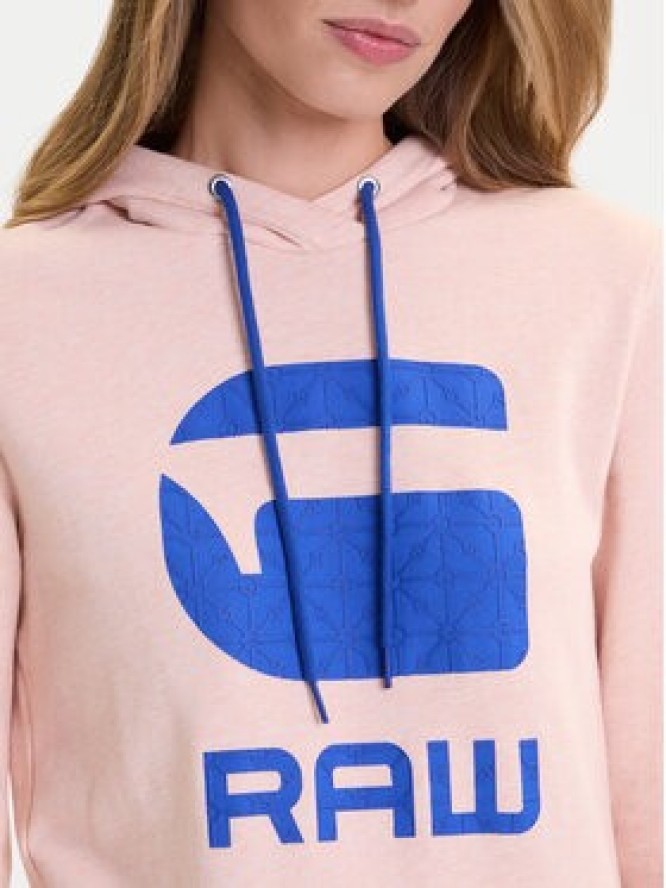 G-Star Raw Bluza Boyfriend Diamond Line Graphic Hooded D16236-A613-B243 Różowy Loose Fit