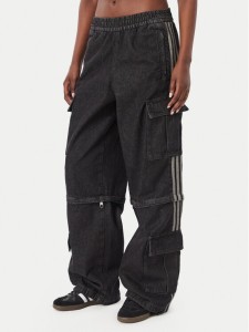 adidas Jeansy KQ6480 Czarny Oversize