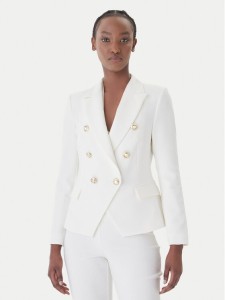 Rinascimento Marynarka CFC0128639003 Biały Regular Fit