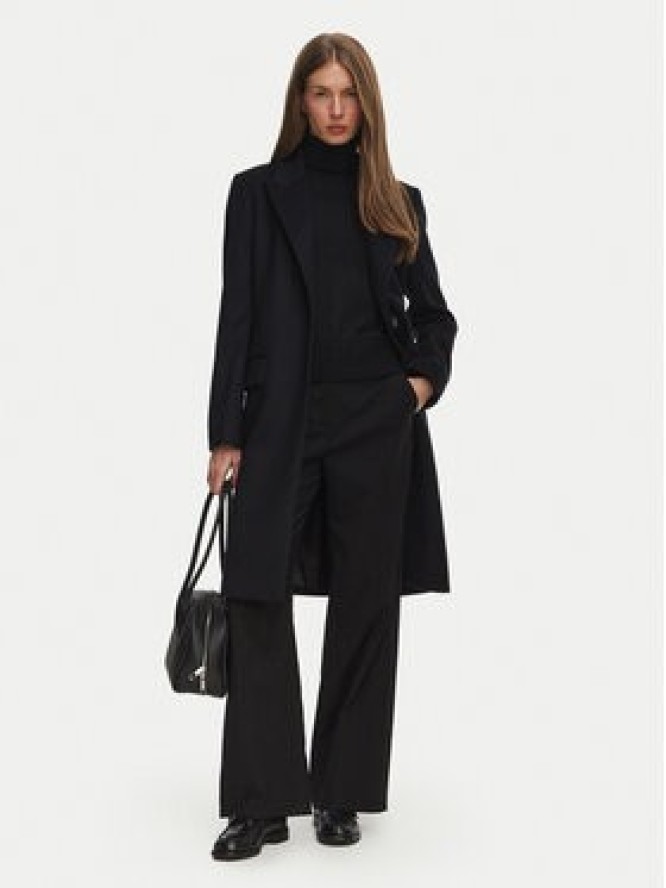 BOSS Płaszcz wełniany Classin1 50574982 Granatowy Regular Fit