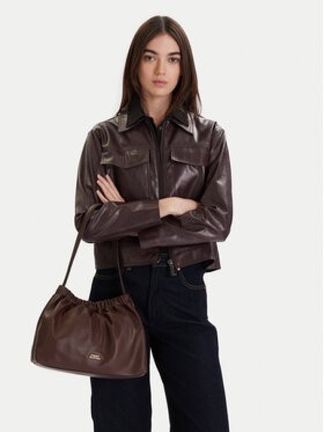 Tommy Hilfiger Torebka Soft Leather Shoulder Bag AW0AW18307 Bordowy