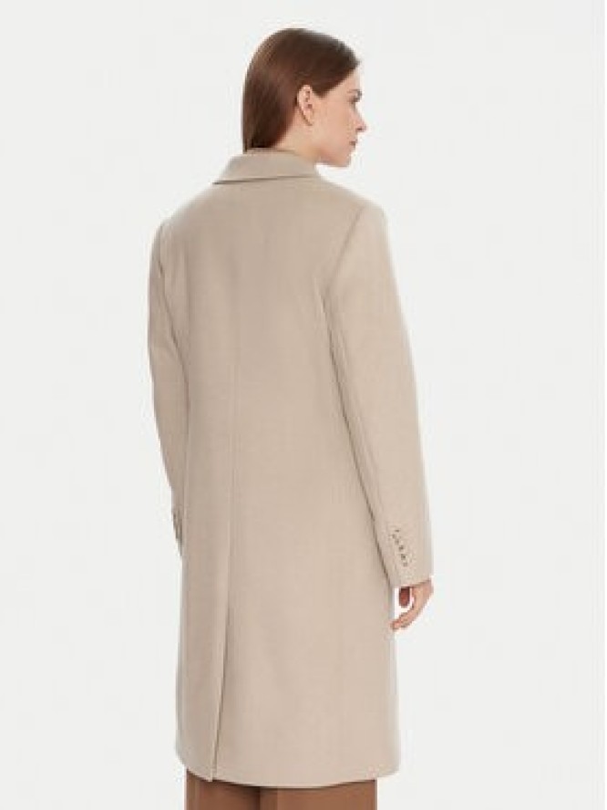 BOSS Płaszcz wełniany Classin 50548371 Beżowy Regular Fit