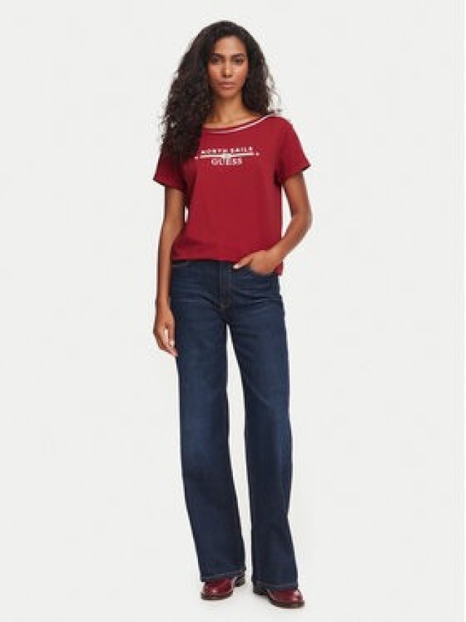 Guess T-Shirt W6YI58 K5317 Czerwony ciemny Regular Fit