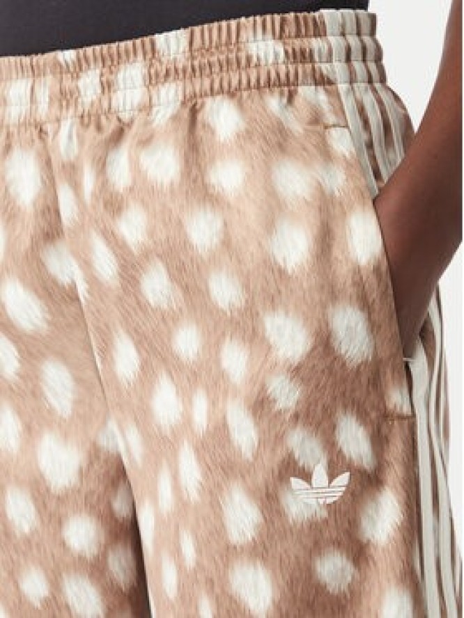 adidas Spodnie dresowe Firebird KT2144 Brązowy jasny Wide Leg