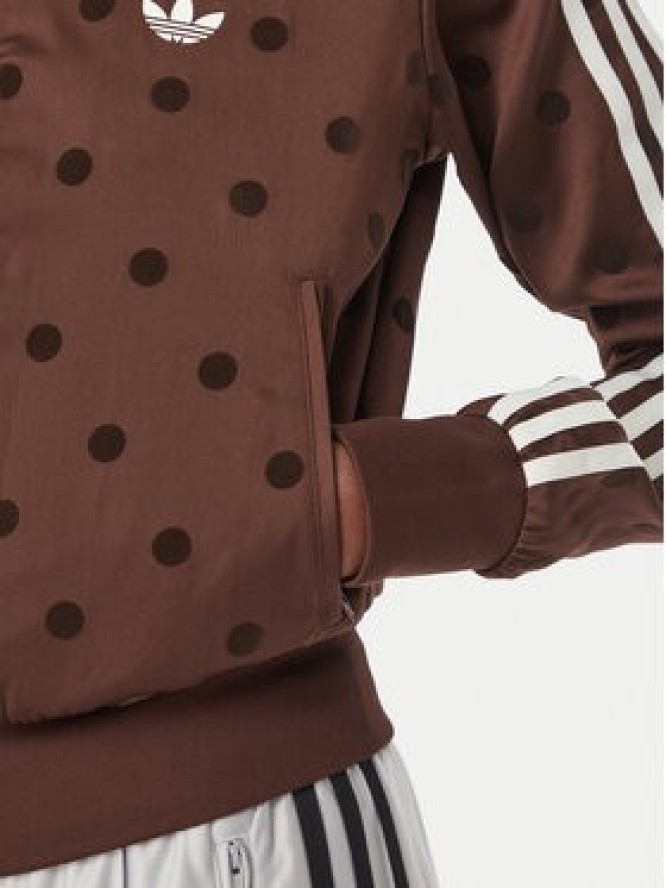 adidas Bluza Satin Polka Dots Tt Track Top LI2855 Brązowy Regular Fit