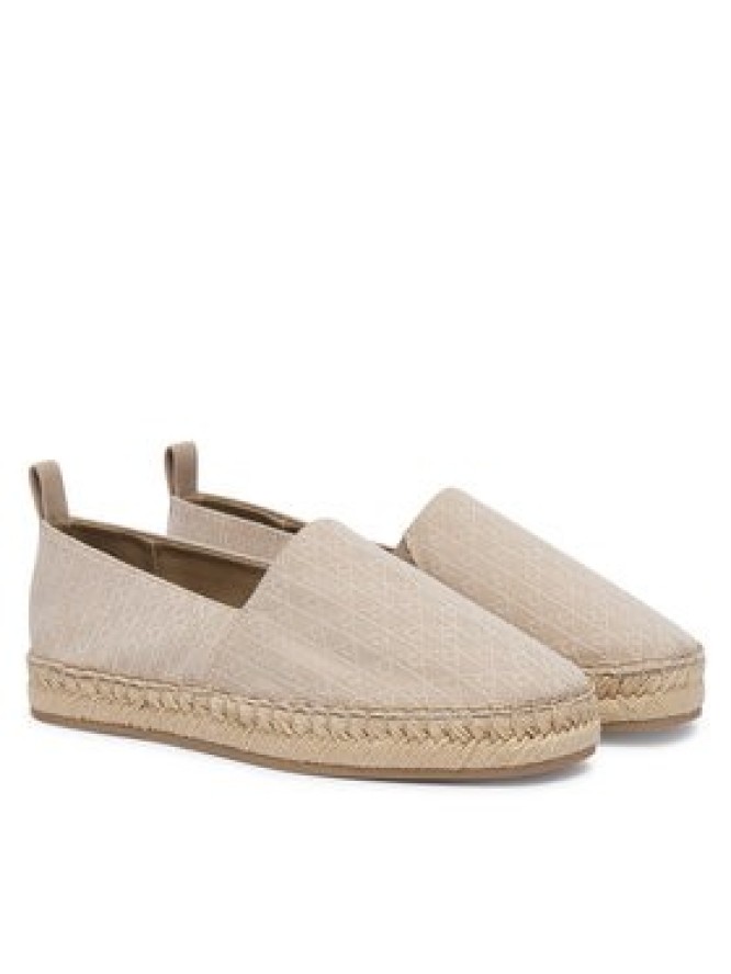 Calvin Klein Espadryle All Over CK HW0HW02933 Beżowy