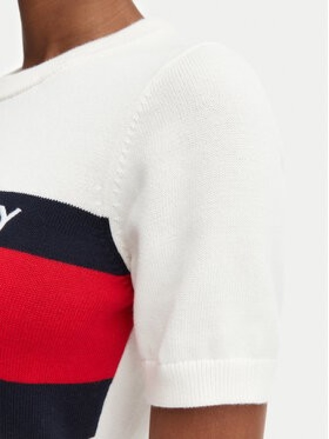 Tommy Jeans Sukienka codzienna Flag DW0DW22853 Biały Slim Fit