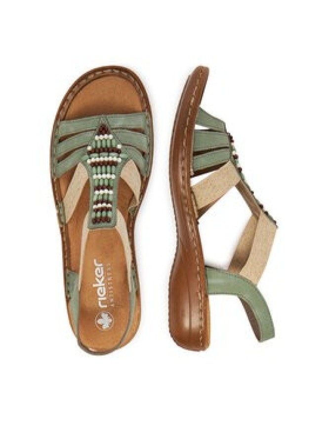 Rieker Sandały 60851-52 Zielony