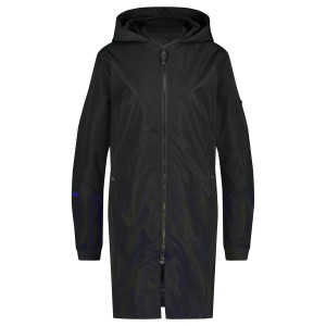 Long Bomber Rain Jacket Women Black