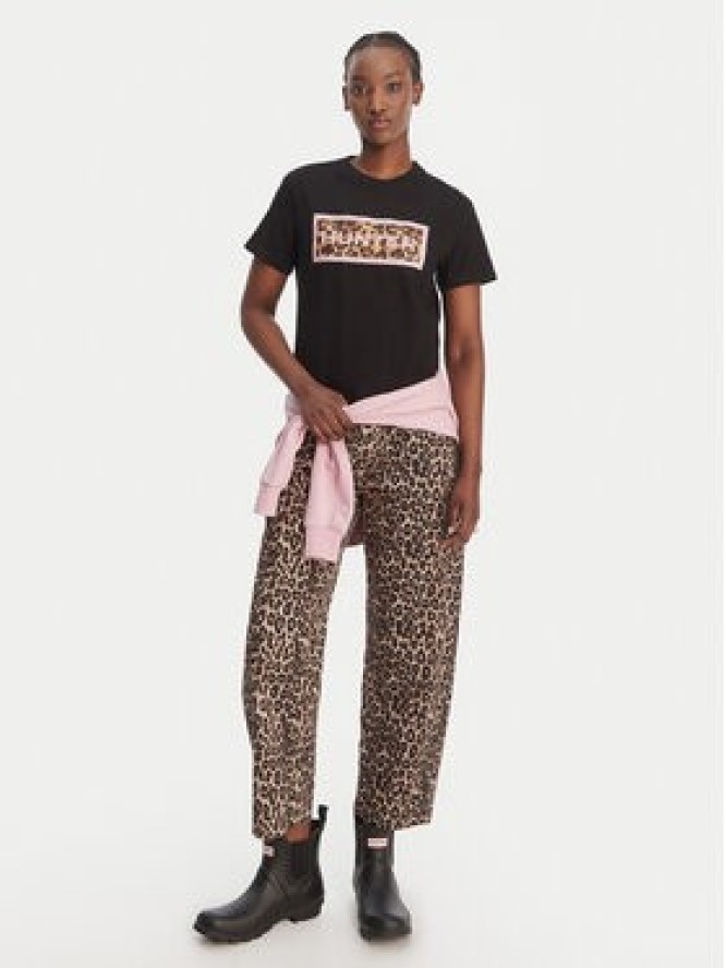 Hunter T-Shirt Essentials HARW0011261 Czarny Regular Fit