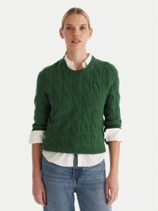 Tommy Hilfiger Sweter WW0WW43586 Zielony Regular Fit