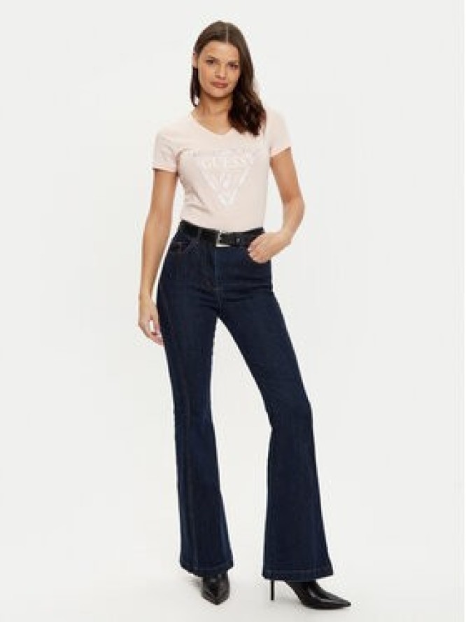 Guess T-Shirt W5RI21 J1314 Beżowy Regular Fit