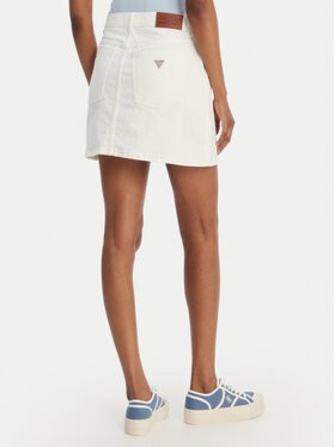 Guess Jeans Spódnica jeansowa W6RD0Q D6521 Biały Regular Fit