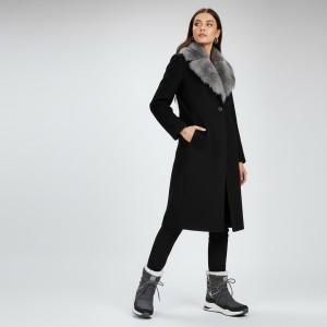 Botki damskie Big Star, skóra naturalna z elementami tekstylnymi ocieplana cholewka z miękkim kołnierzem regulacja sznurkiem wzmocniona podeszwa o wy