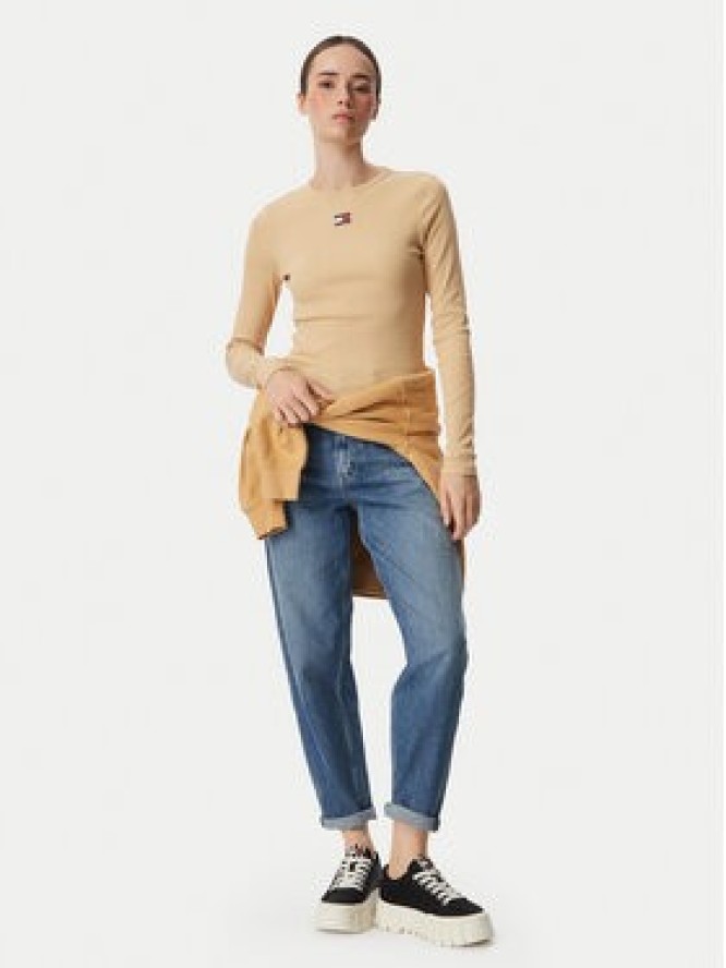 Tommy Jeans Bluzka DW0DW20178 Żółty Slim Fit