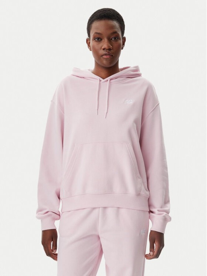 New Balance Bluza WT41507 Różowy Relaxed Fit