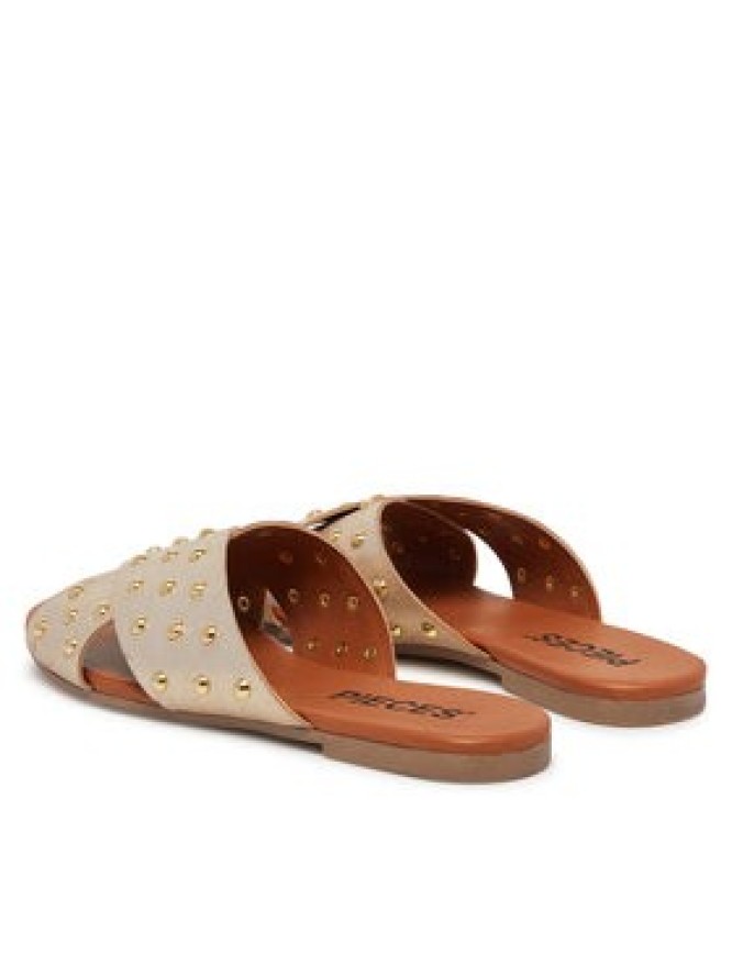 Pieces Klapki 17156837 Złoty