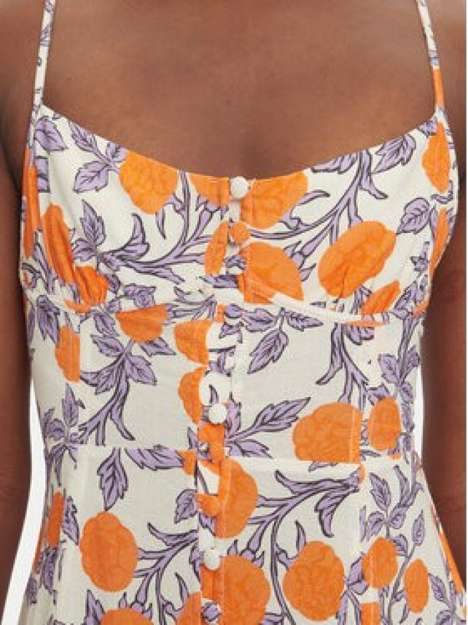 Maaji Sukienka letnia Western Orange Flower Sia PT2748CLD001 Pomarańczowy Regular Fit
