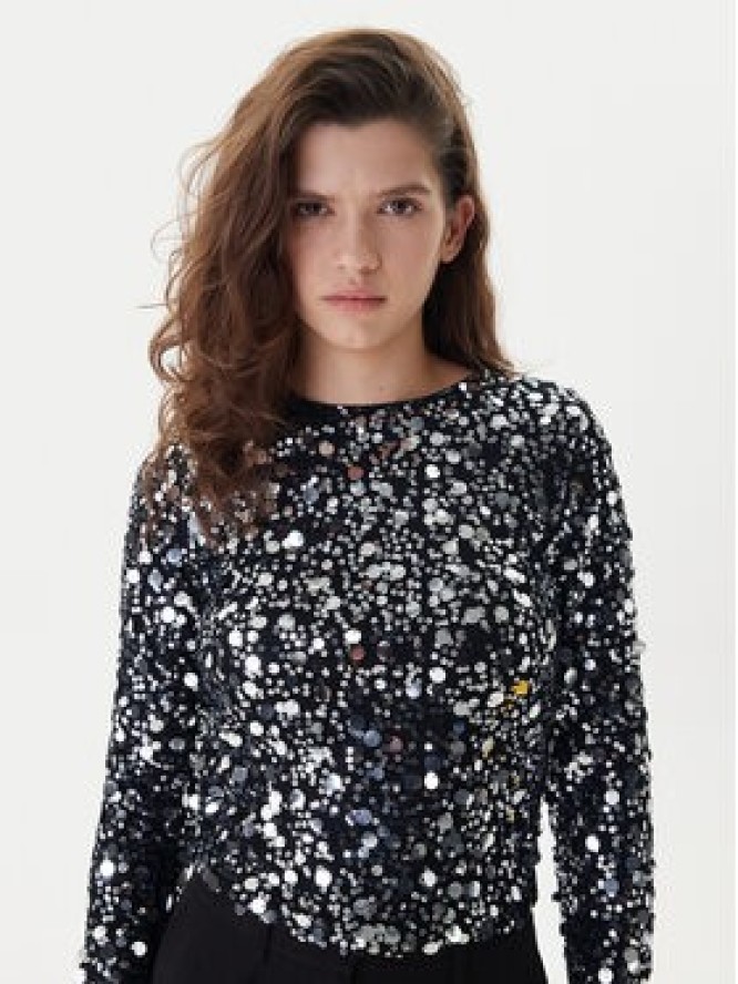 ONLY Bluzka Catina 15358382 Czarny Slim Fit